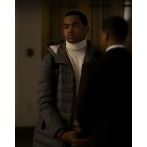 Power Book II Ghost Tariq St. Patrick Grey Puffer Jacket